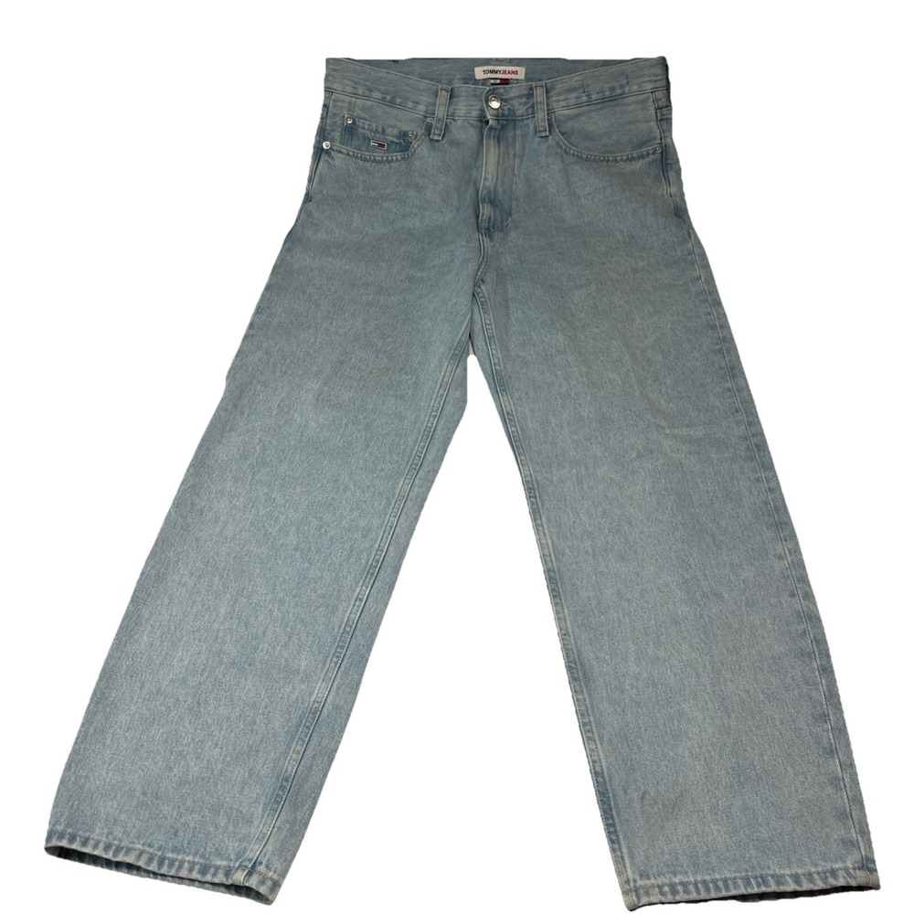 Vintage Tommy Hilfiger Jeans Mens 33" x 30 Selvedge Blue 90s Skater Light Wash
